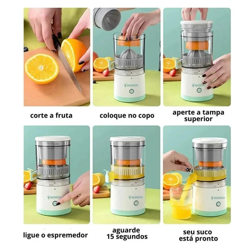 Espremedor De Laranja Frutas Elétrico Portátil Recarregável USB