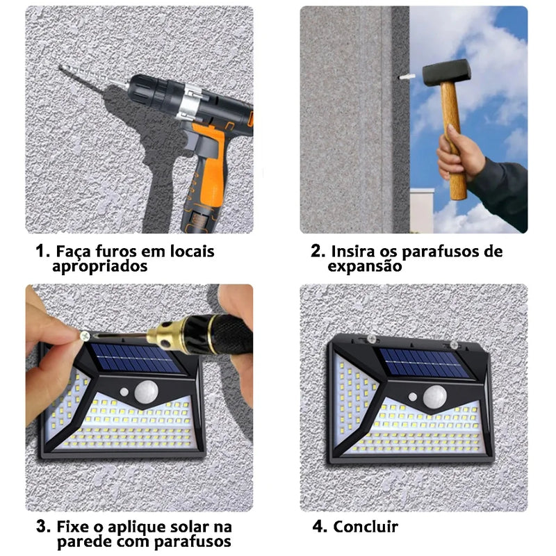 luminária LED com sensor