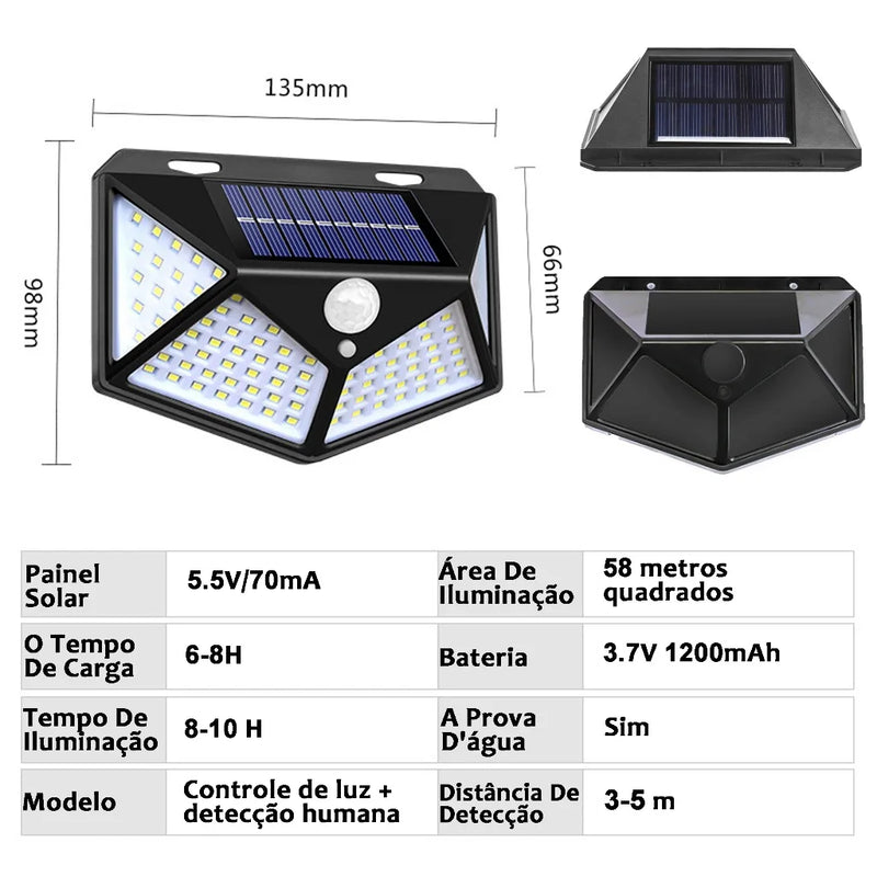 luminária LED com sensor