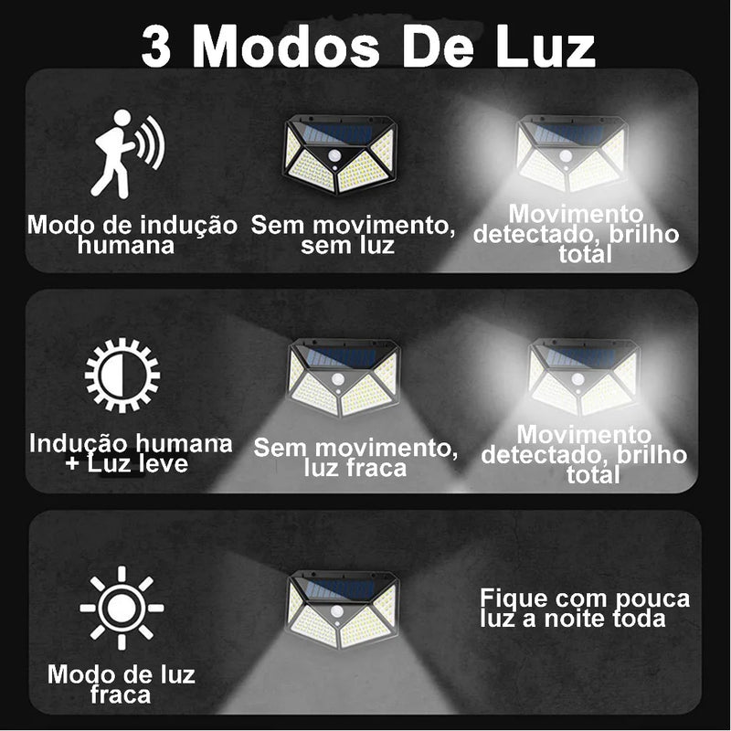 luminária LED com sensor
