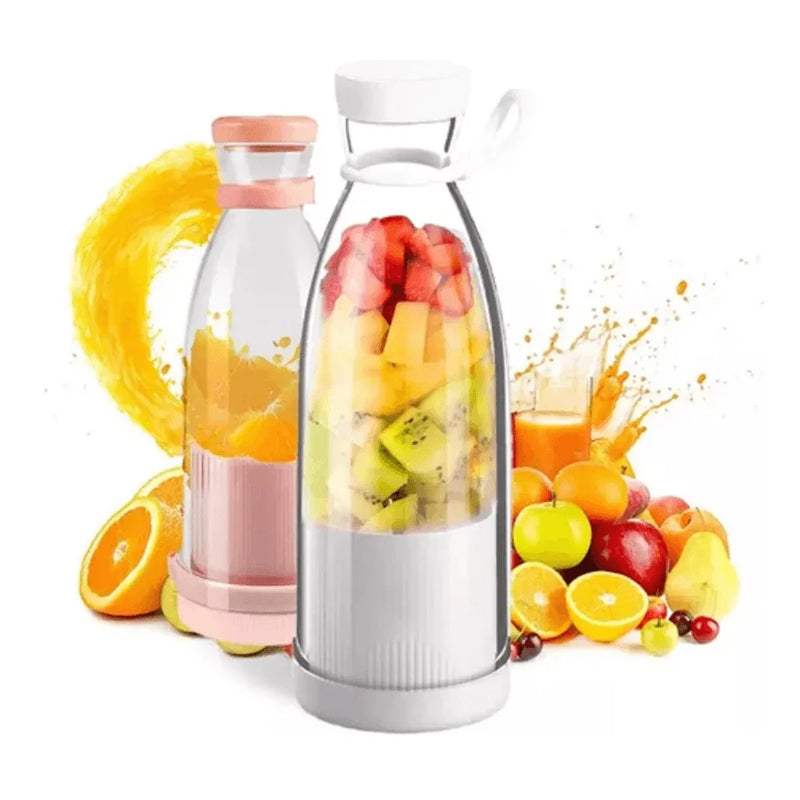 Mini liquidificador portátil com 6 lâminas + cabo USB