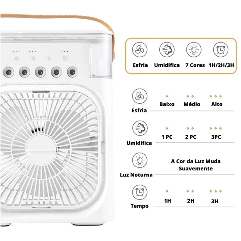 Ventilador Umidificador Portátil USB