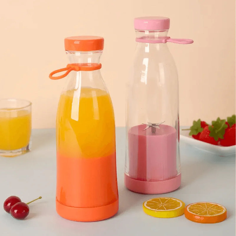Mini liquidificador portátil com 6 lâminas + cabo USB